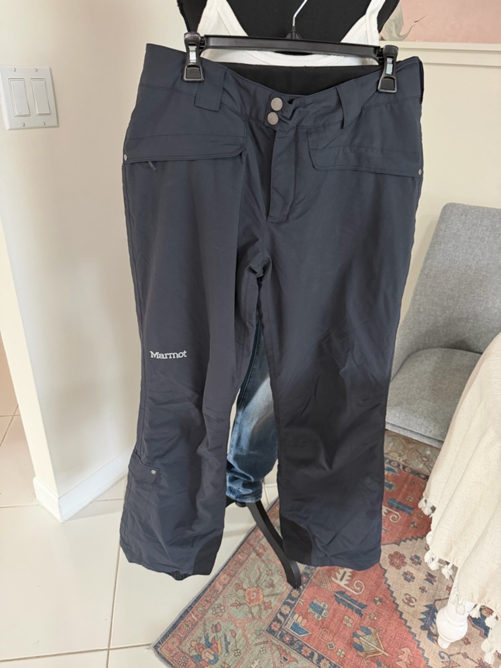 Marmot MEMBRAIN Waterproof Insulated Black Snow Pants Skiing Snowboarding Medium